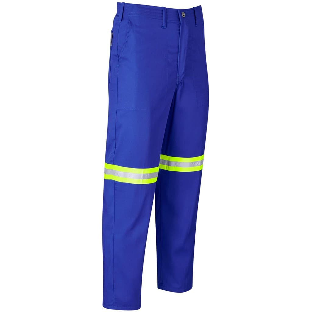 Trade Polycotton Pants - Reflective Legs - Yellow Tape - Royal Blue