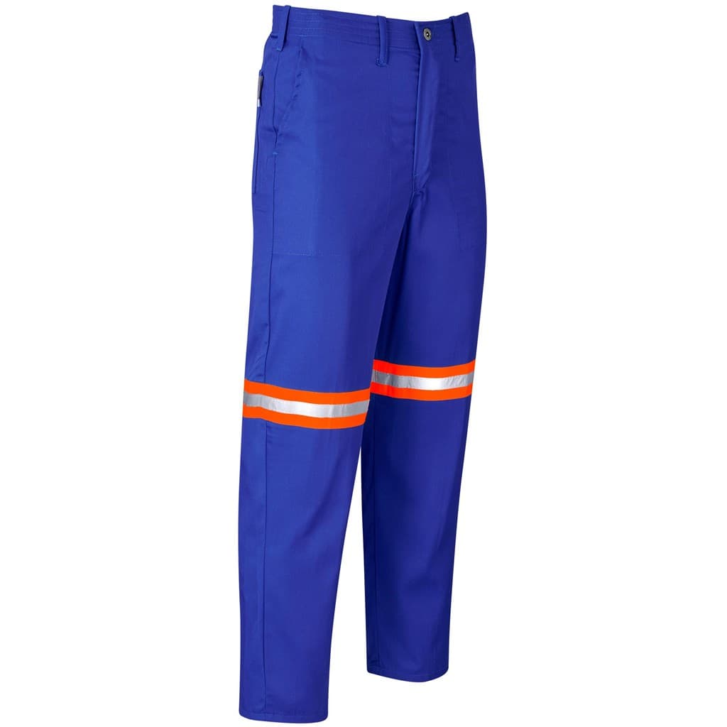 Trade Polycotton Pants - Reflective Legs - Orange Tape - Royal Blue