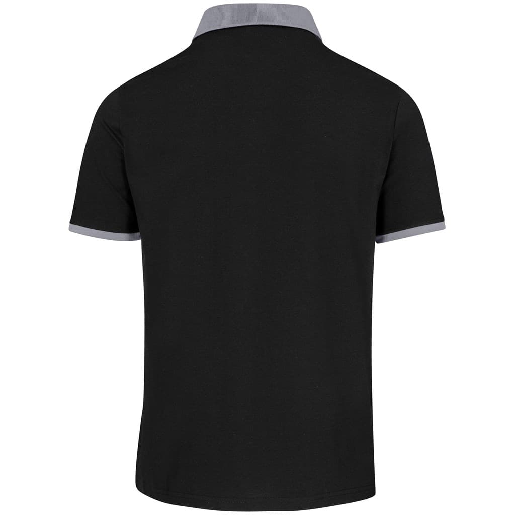 Mens Caliber Golf Shirt - Black Grey