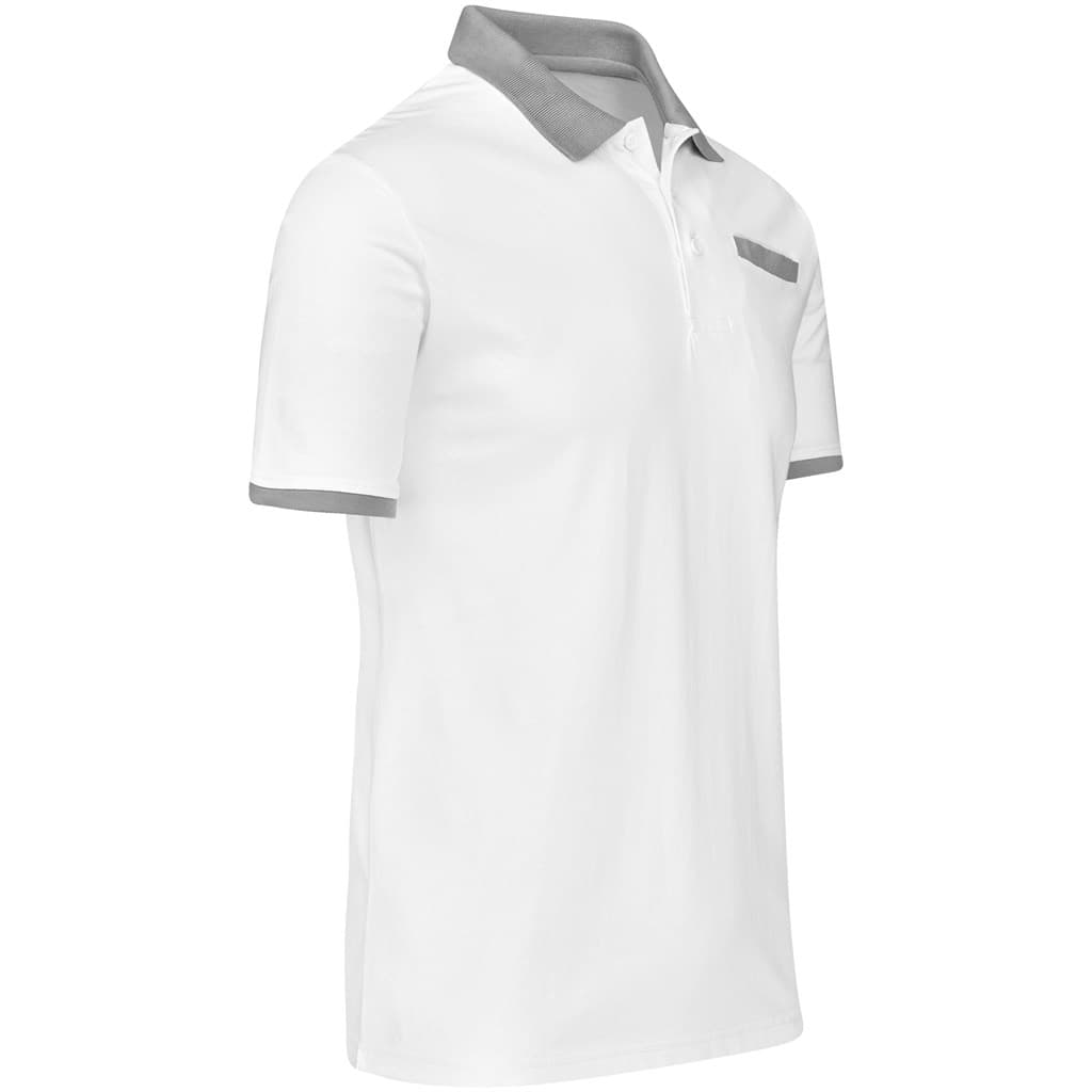 Mens Caliber Golf Shirt - White