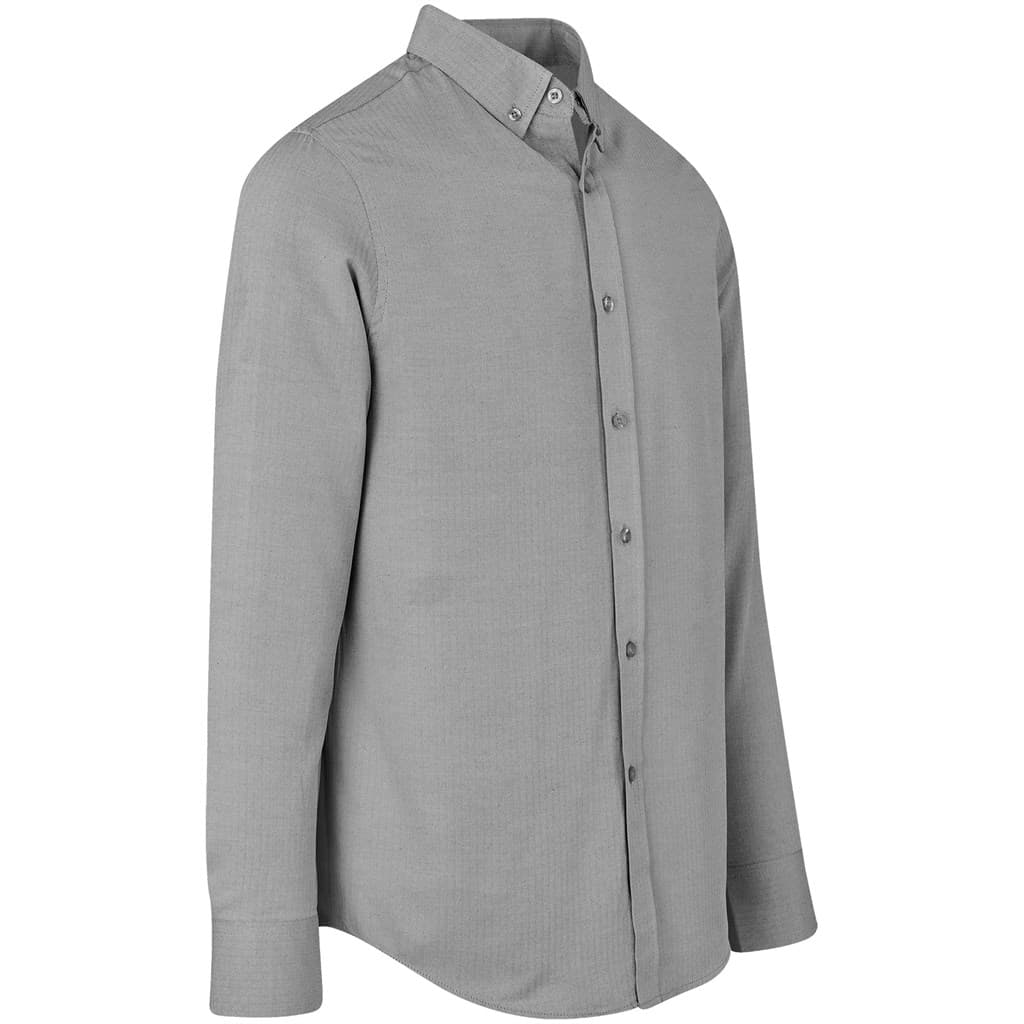 Mens Long Sleeve Nottingham Shirt - Grey