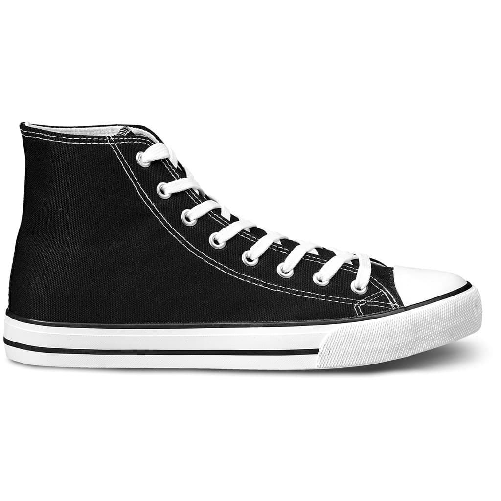 Unisex Retro High Top Canvas Sneaker - Black