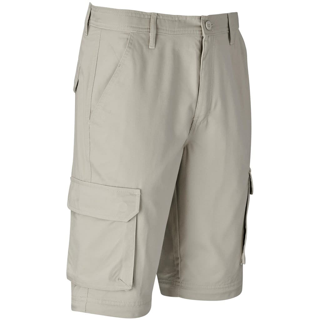 Mens Cargo Zip Off Pants - Stone