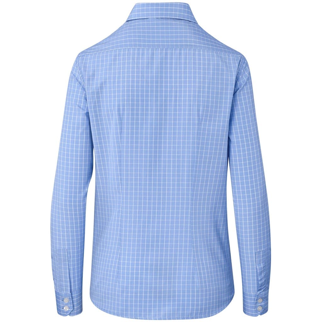 Ladies Long Sleeve Aston Shirt - Light Blue