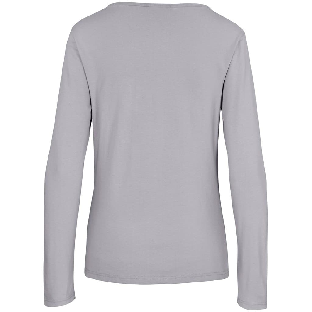 Ladies Long Sleeve Portland T-Shirt - Grey