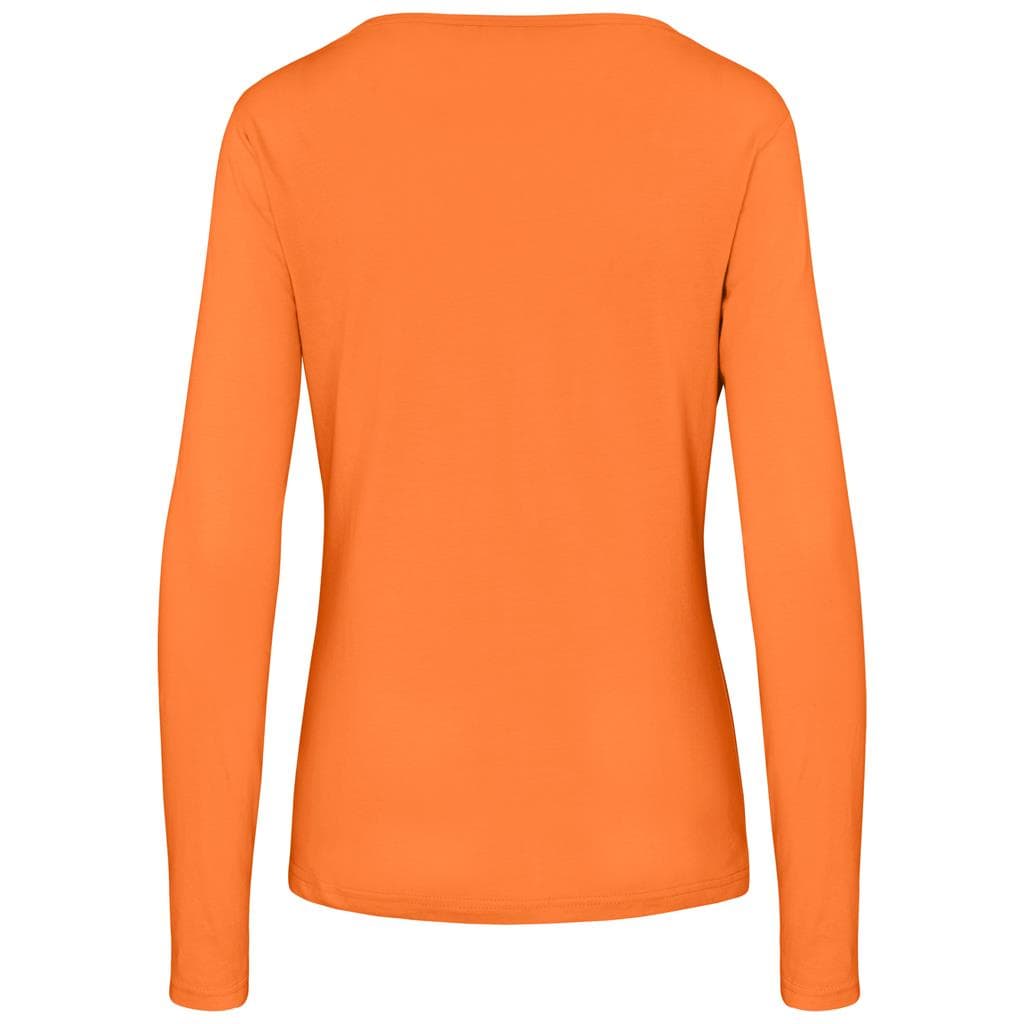 Ladies Long Sleeve Portland T-Shirt - Orange