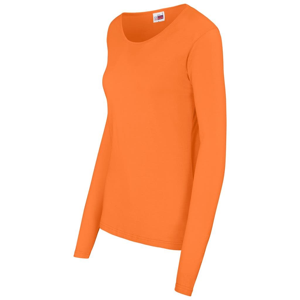 Ladies Long Sleeve Portland T-Shirt - Orange