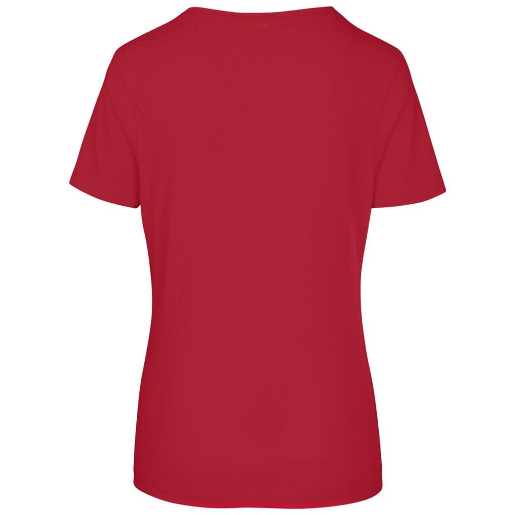 Ladies Super Club 165 V-Neck T-Shirt - Red