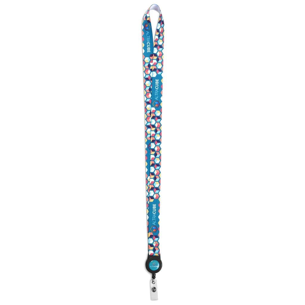 Altitude Badge Reel Single-Sided Sublimated Satin Lanyard