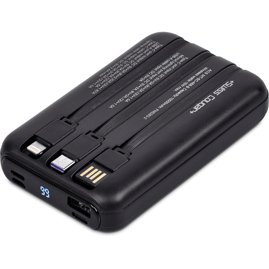 Swiss Cougar Argos Fast Charge 20W Wireless Charging Magnetic Power Bank - 10 000mAh