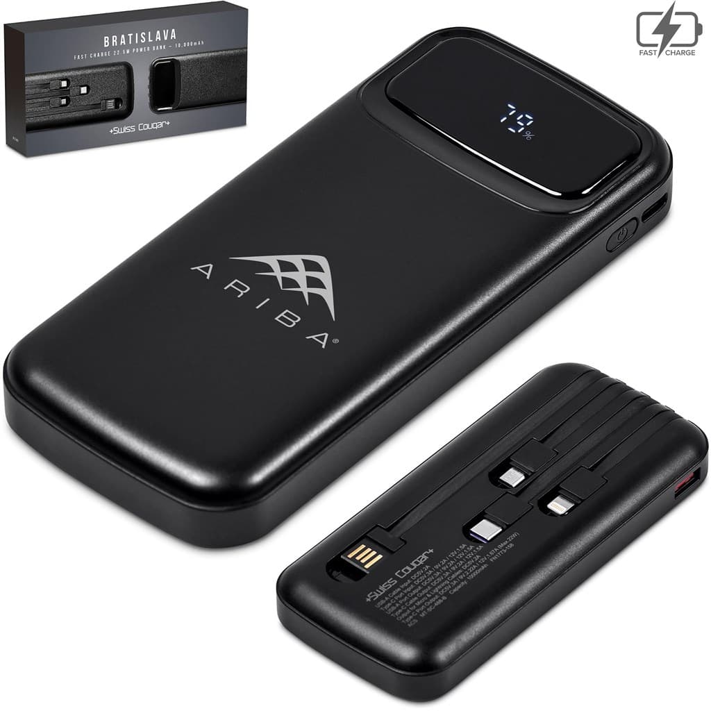 Swiss Cougar Bratislava Fast Charge 22.5W Power Bank - 10 000mAh