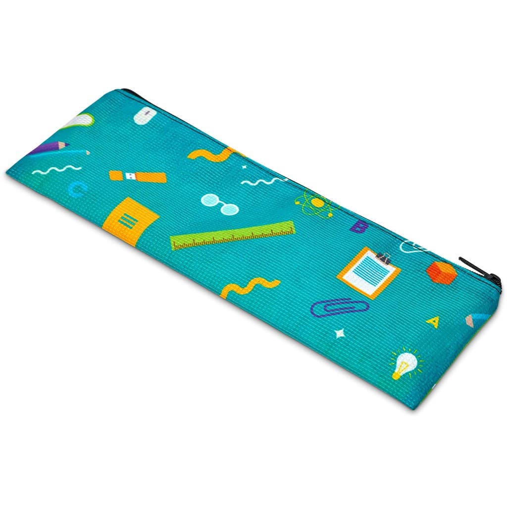 Pre-Printed Sample Hoppla Parker Recycled PET Stitch-Bond Pencil Case