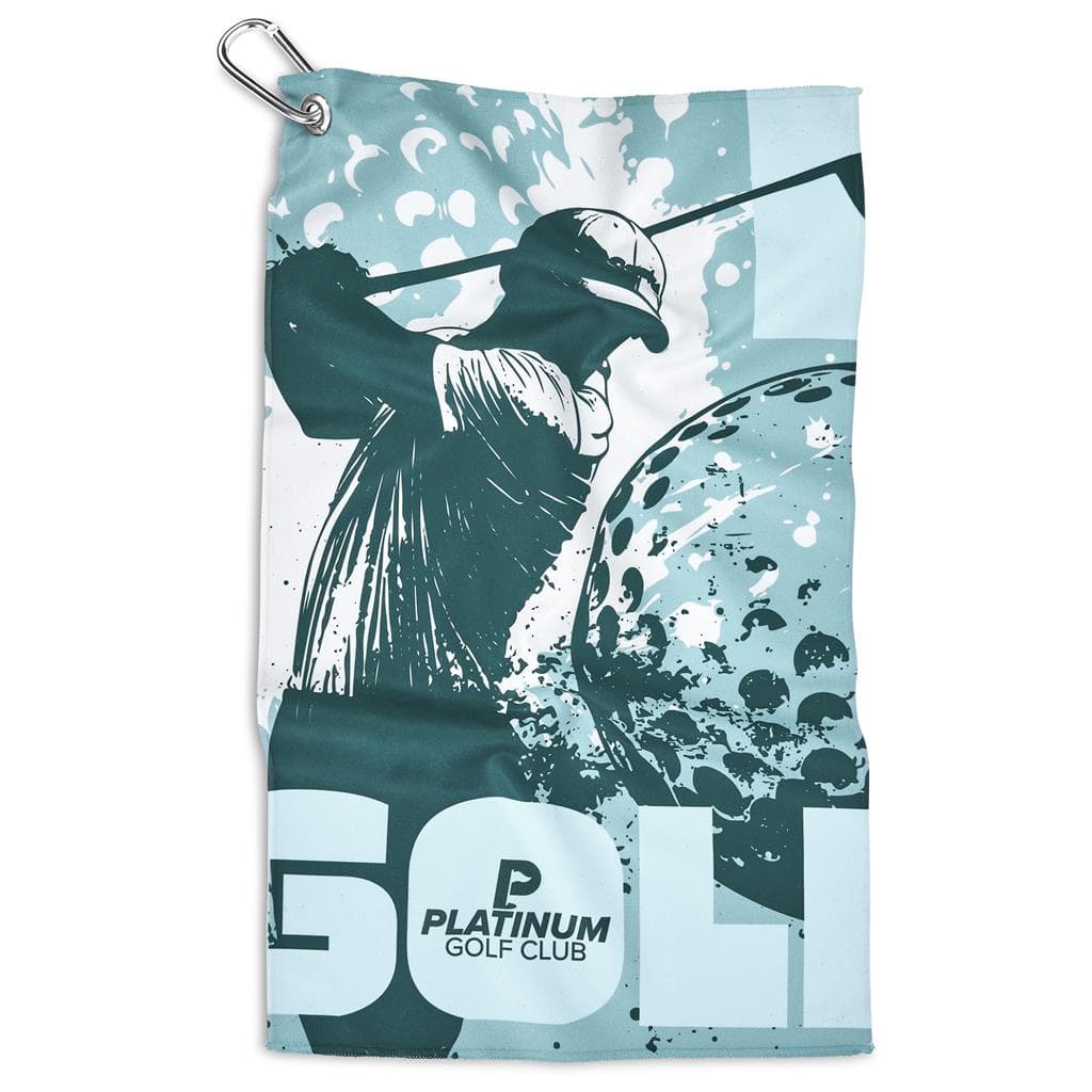 Pre-Printed Sample Hoppla Clubhouse Golf Towel - Single Sided  Branding