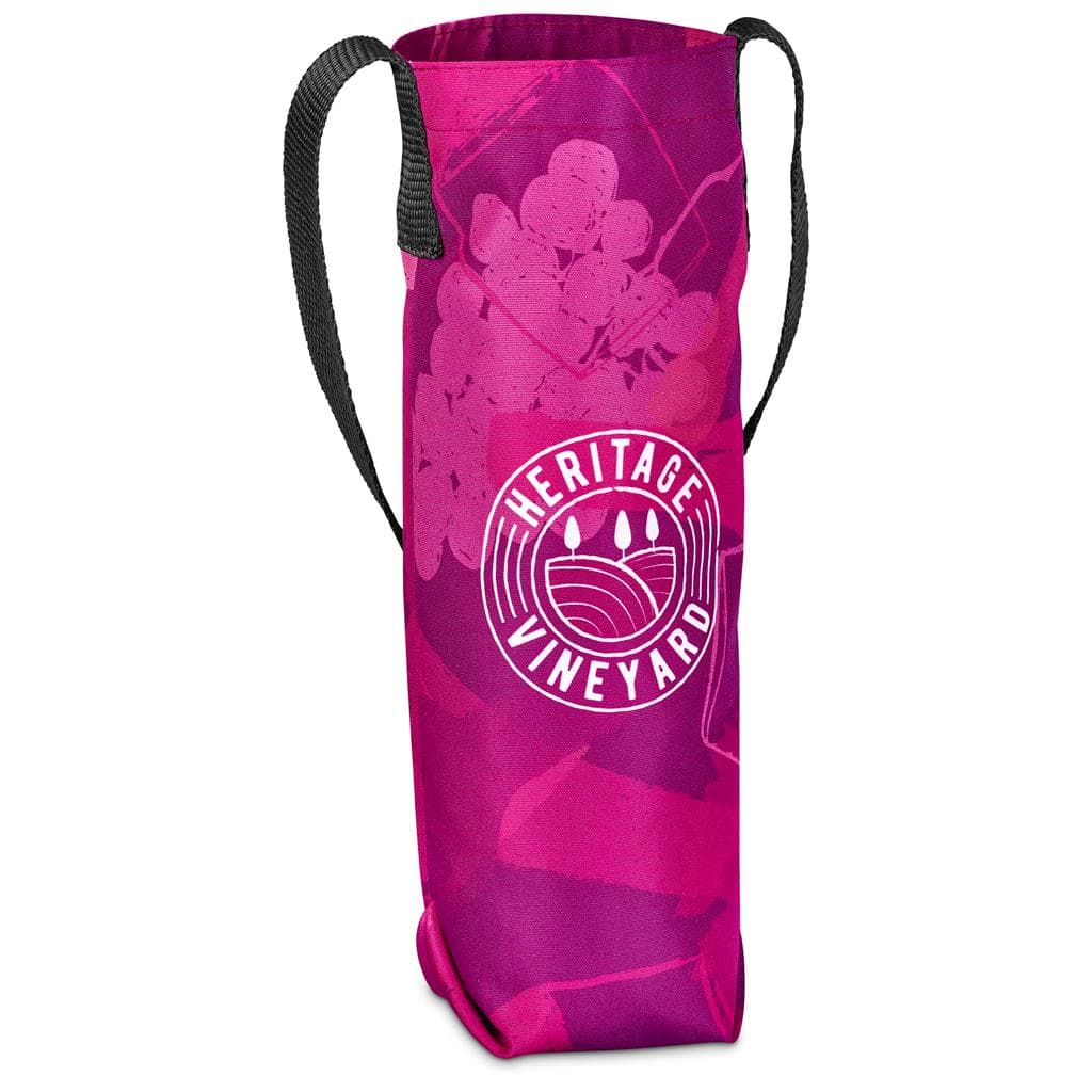 Pre-Printed Sample Hoppla Cellaro Polyester Wine Bottle Gift Bag