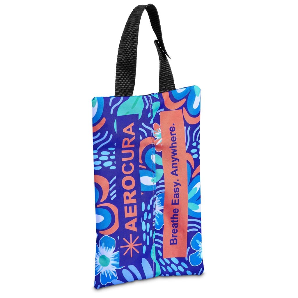 Pre-Printed Sample Hoppla Hanki Polyester Travel Tissue Pouch
