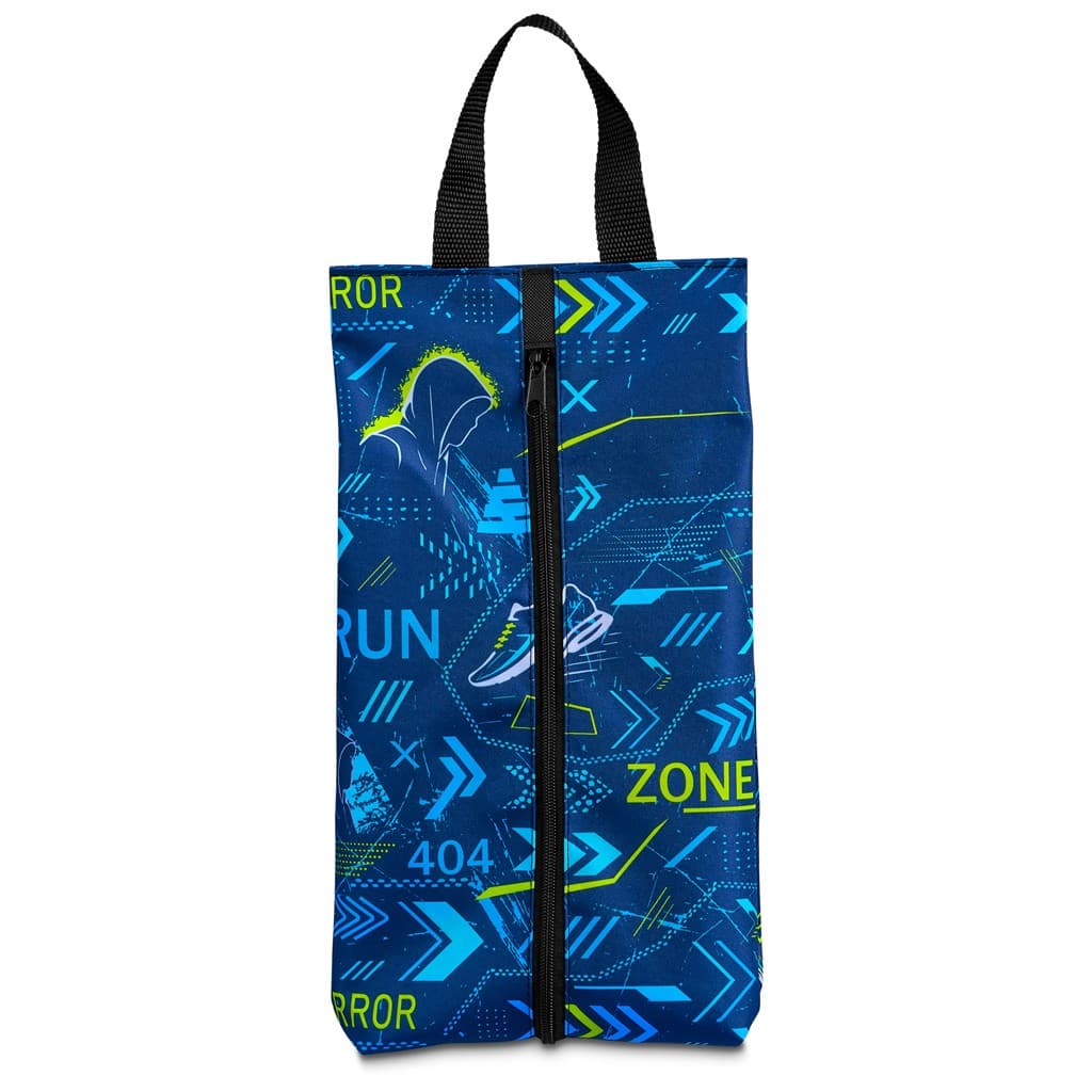 Pre-Printed Sample Hoppla Spikes Polyester Shoe Bag