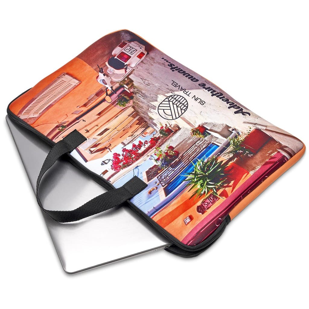 Pre-Printed Sample Hoppla Cloud Neoprene Laptop Sleeve with Handles – 15 -16 inch