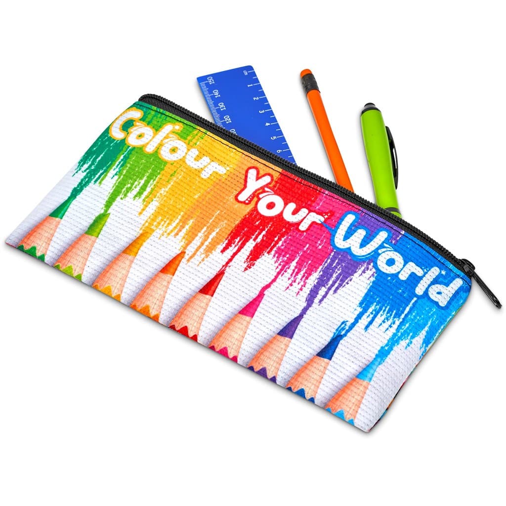 Pre-Production Sample Hoppla Junior Recycled PET Stitch-Bond Pencil Case