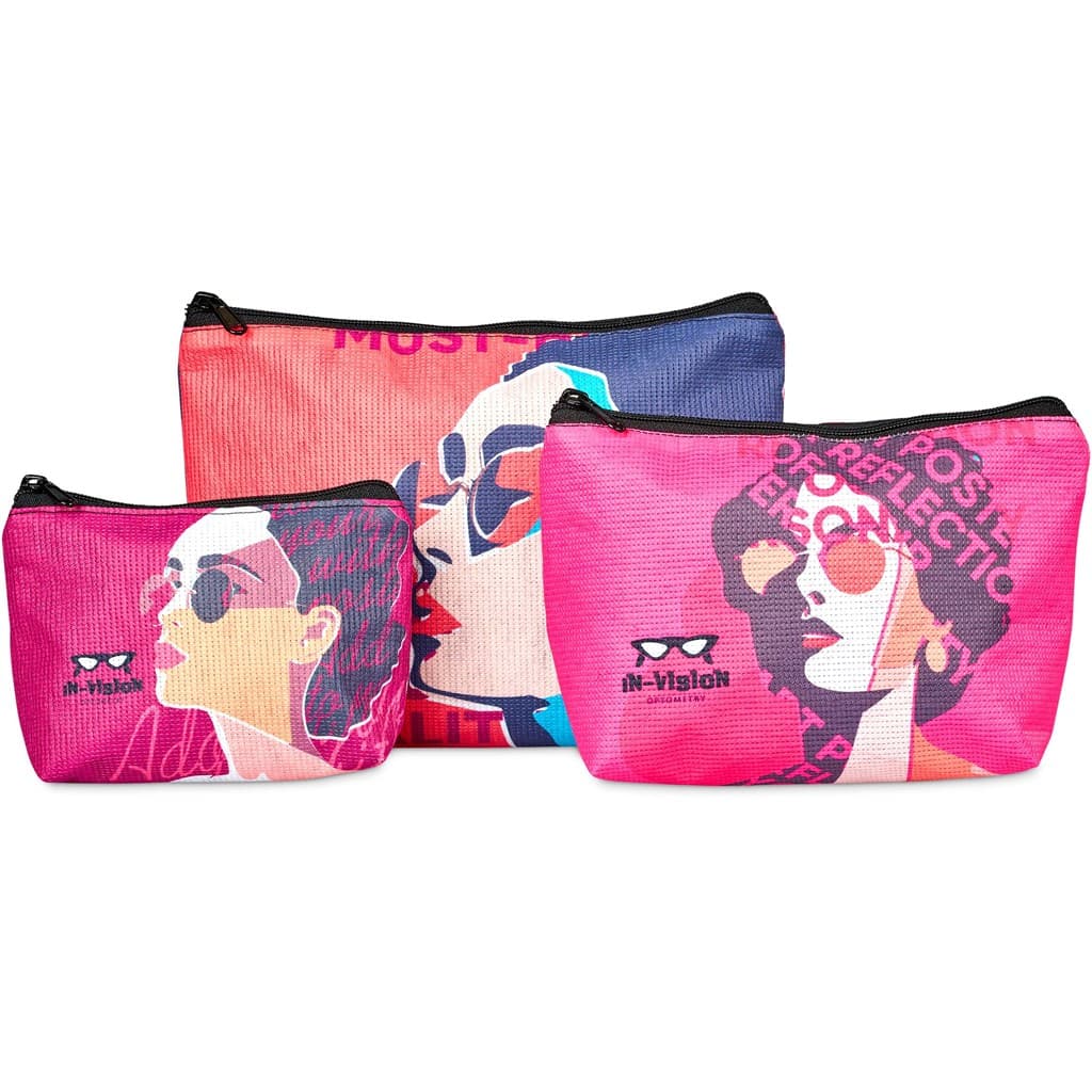 Pre-Production Sample Hoppla Leanne Recycled PET Stitch-Bond Midi Toiletry Bag
