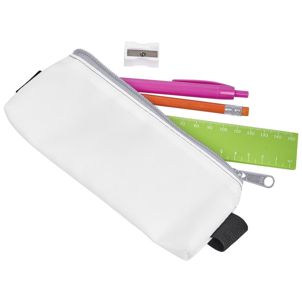 Pre-Production Sample Hoppla Lagoon Polyester Pencil Case To Fit Over An A5 Notebook