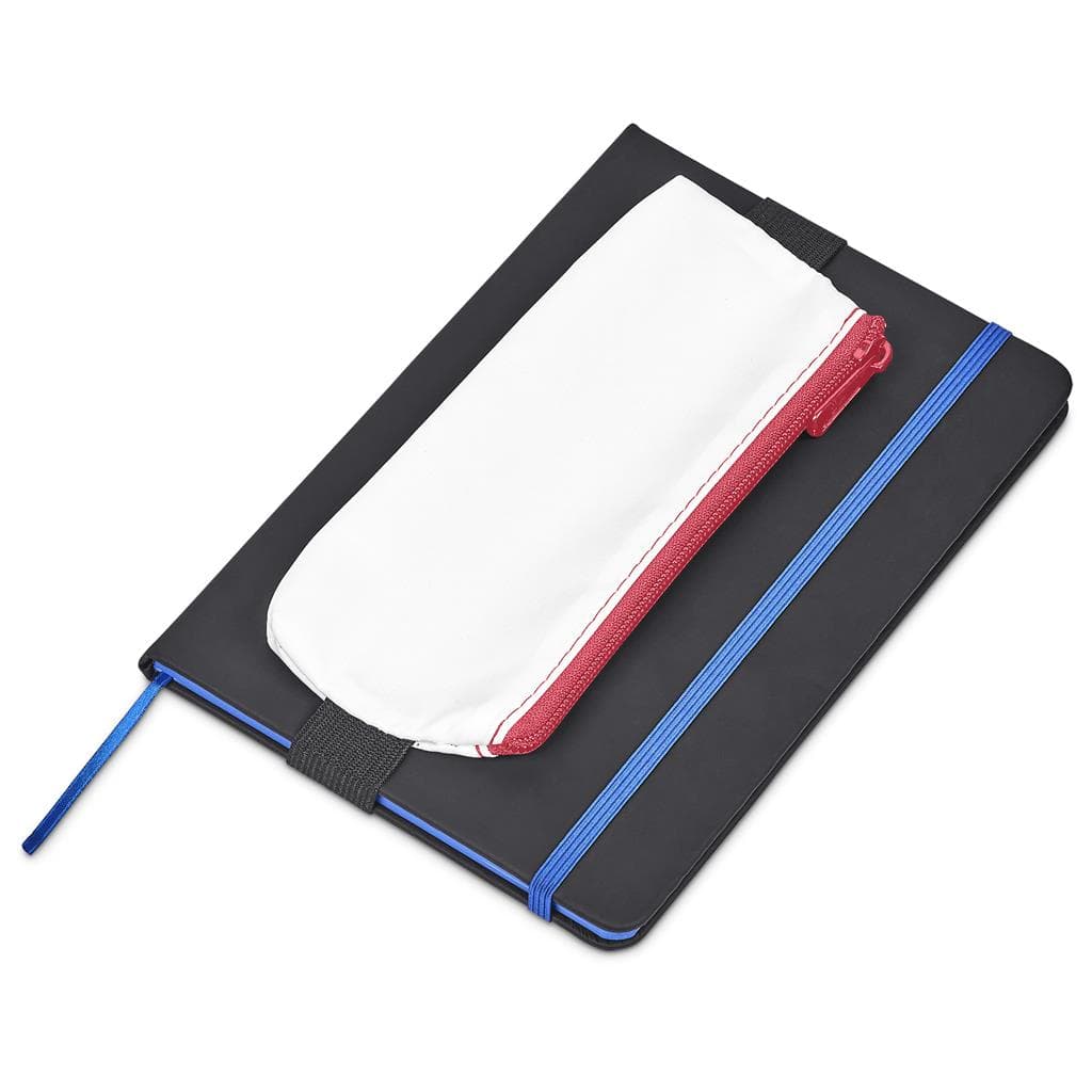 Pre-Production Sample Hoppla Lagoon Polyester Pencil Case To Fit Over An A5 Notebook