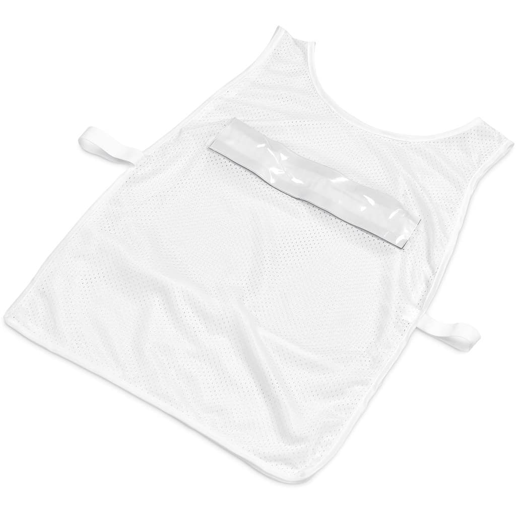 Pre-Production Sample Hoppla Jackal Polyester Caddy Bib with PVC Name Sleeve