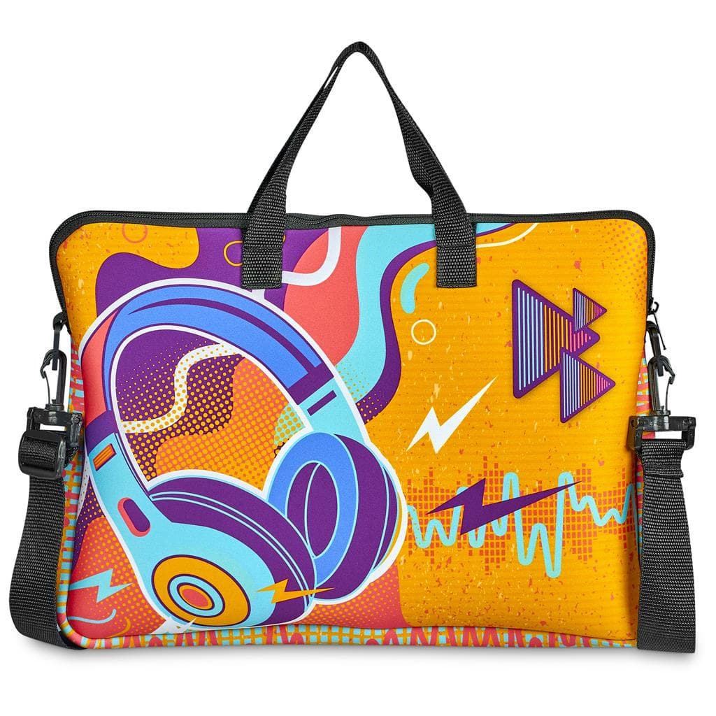 Pre-Production Sample Hoppla Nimbus Neoprene Laptop Sleeve with Handles & Shoulder Strap – 15 -16 in
