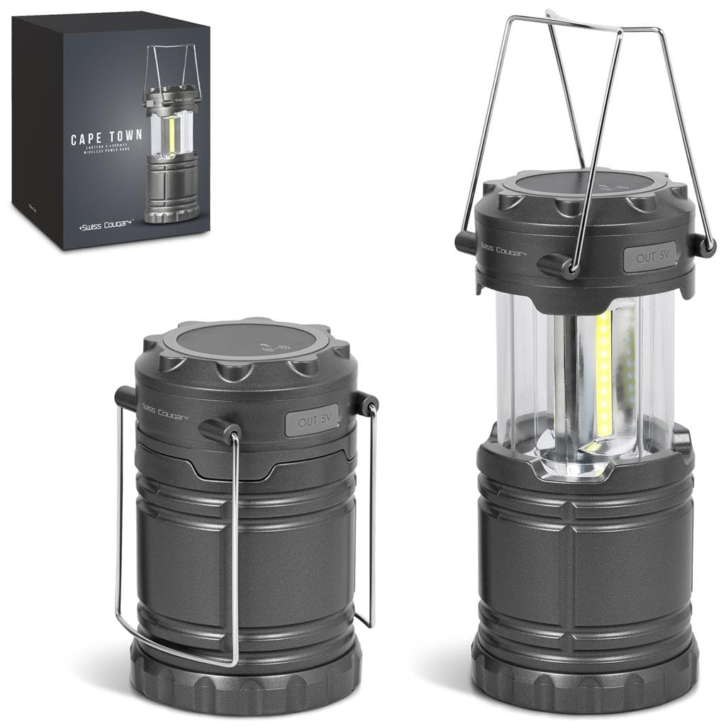 Swiss Cougar Cape Town Lantern & Wireless Charging Power Bank - 4 000mAh