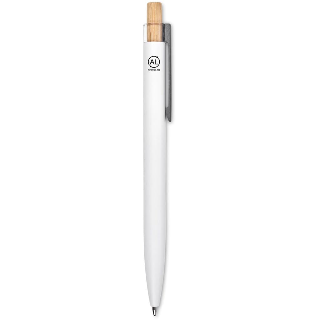 Okiyo Mimo Recycled Aluminium Ball Pen - Solid White