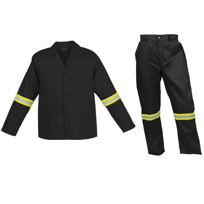 Barron Budget Poly Cotton Conti Suit with Reflective