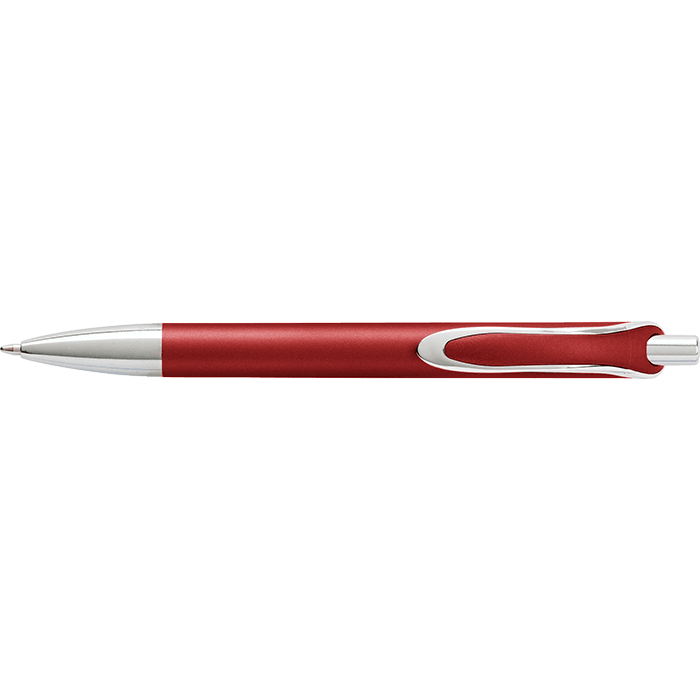 Coloured Barrel Ballpoint Pen with Silver Tip and Clip