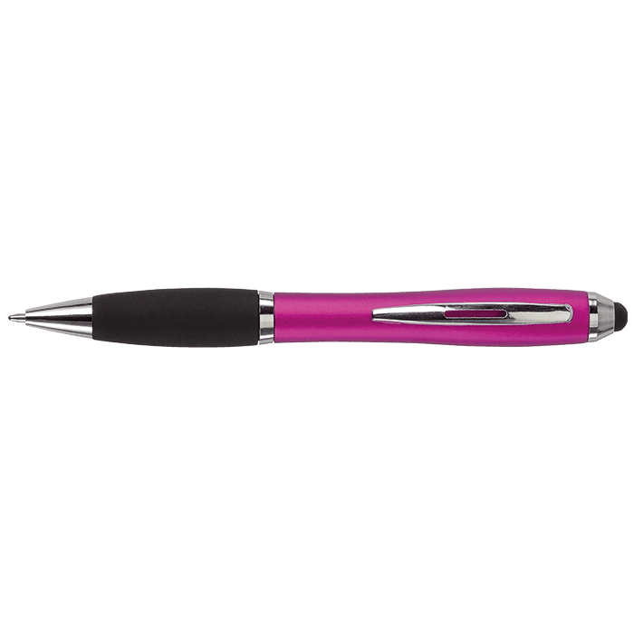 Ballpoint with Rubber Grip and Stylus