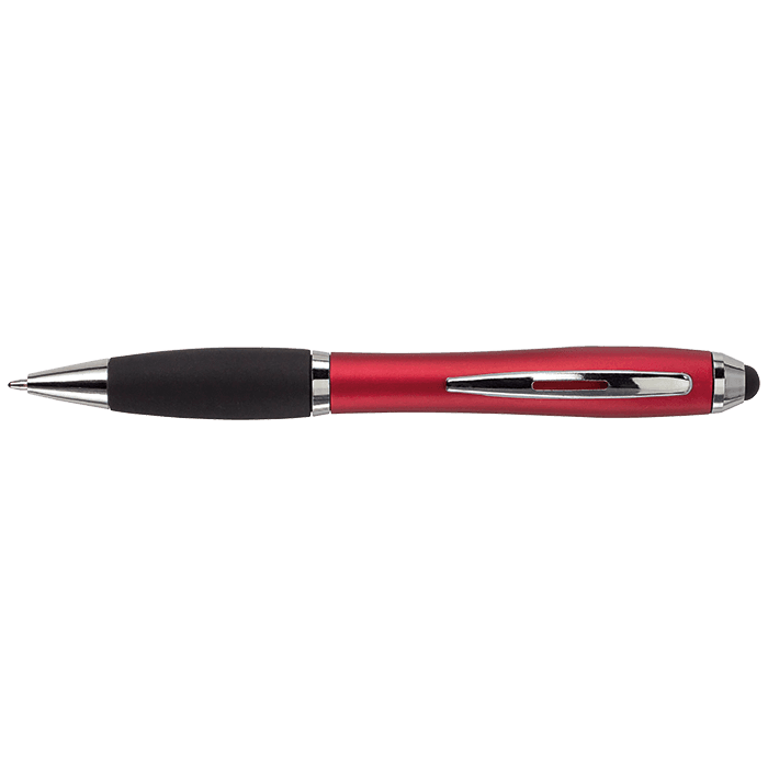 Ballpoint with Rubber Grip and Stylus