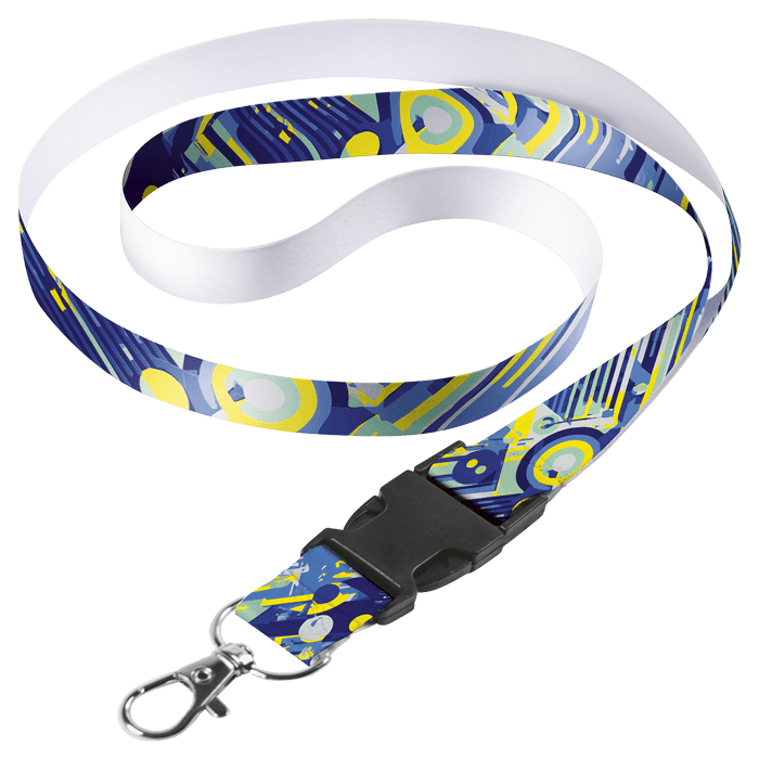 Sublimated Lanyard Single Side Sub with Buckle & Ring