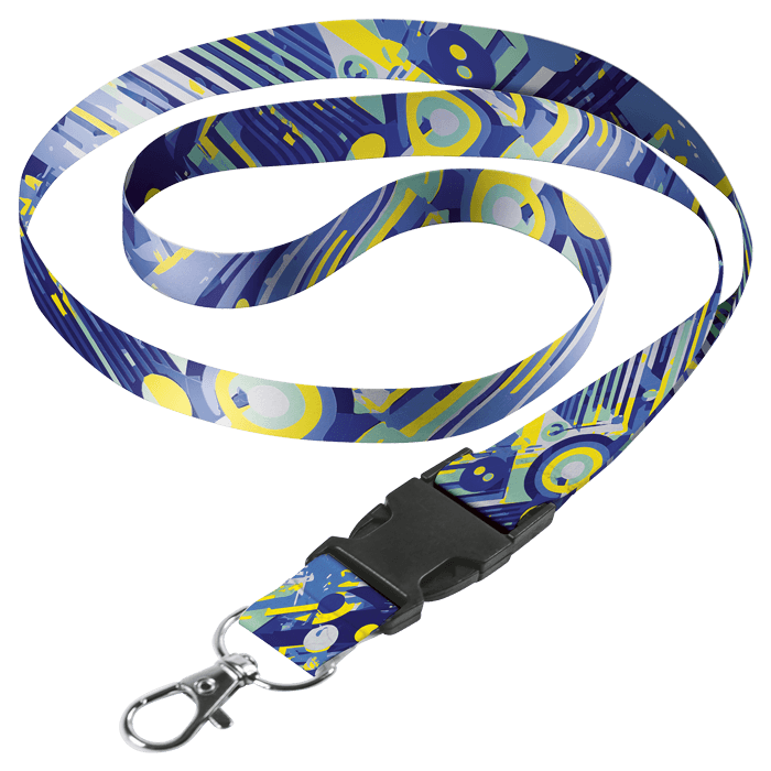 Sublimated Lanyard Double Side Sub with Buckle & Ring