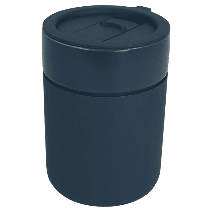 330ml Ceramic Silicone Cover Mug With Sip Slider