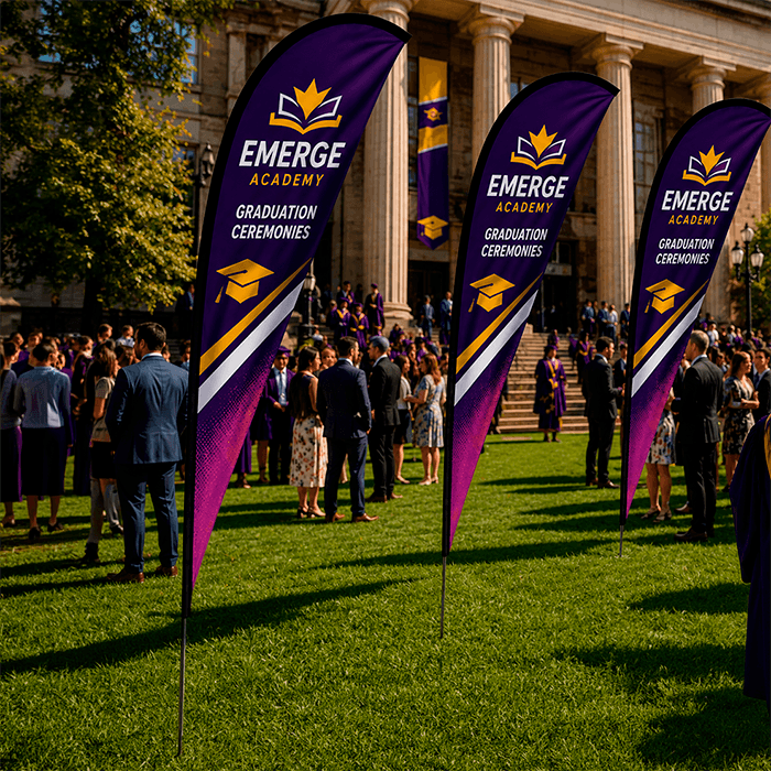 Harp Banners Econo D/S with Ground Spike