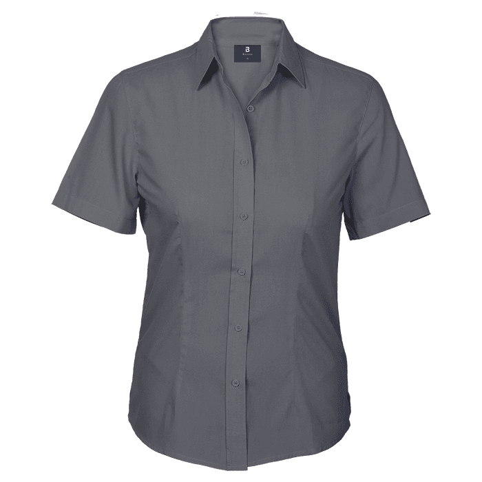 Basic Poly Cotton Blouse Short Sleeve Ladies