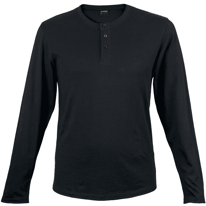 145g Henley Long Sleeve T-Shirt Mens