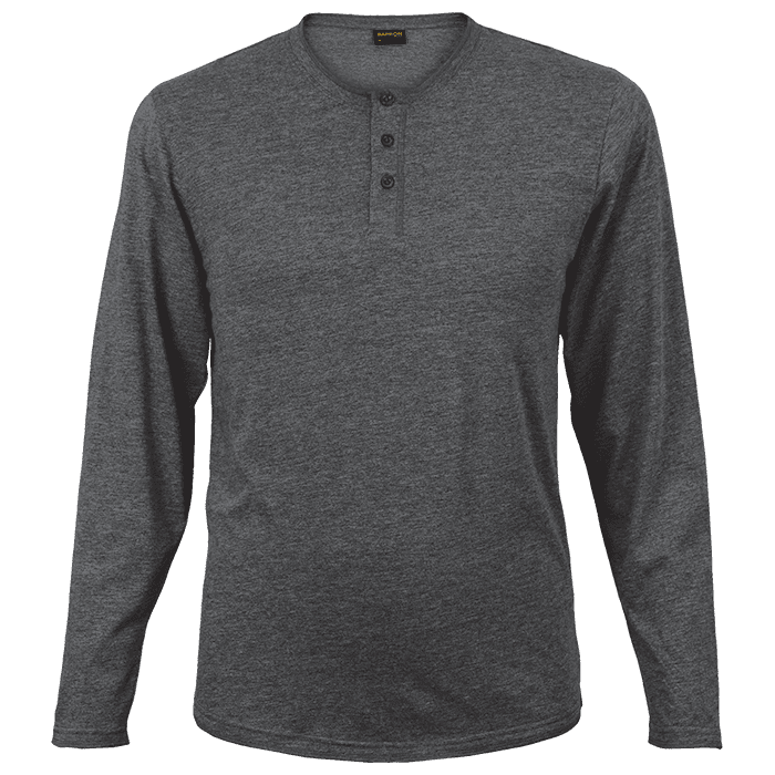 145g Henley Long Sleeve T-Shirt Mens