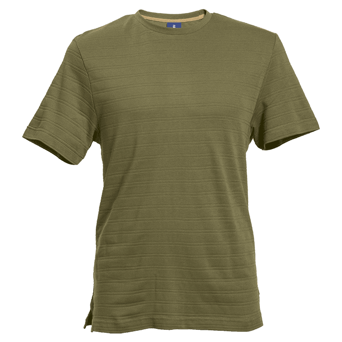 170g Pique Knit Jacquard Stripe T-Shirt