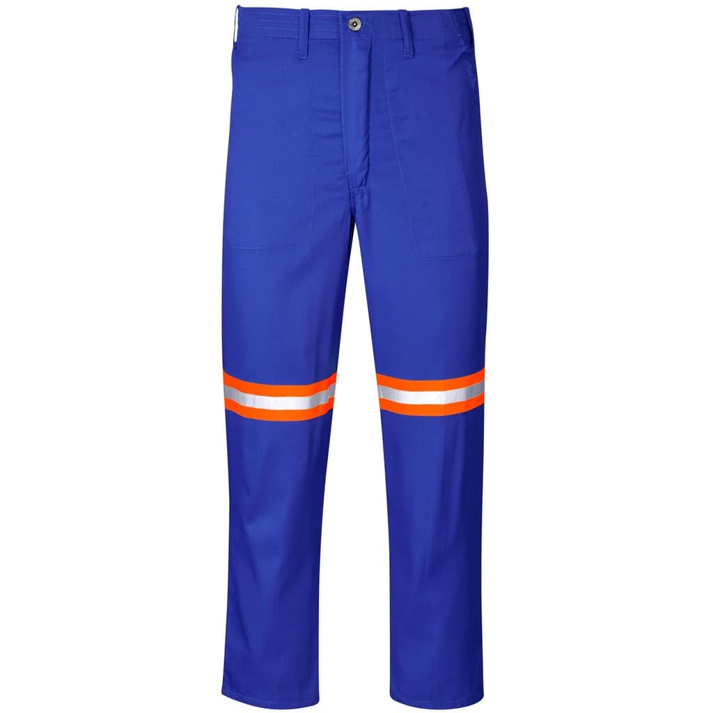 Trade Polycotton Pants - Reflective Legs - Orange Tape - Royal Blue
