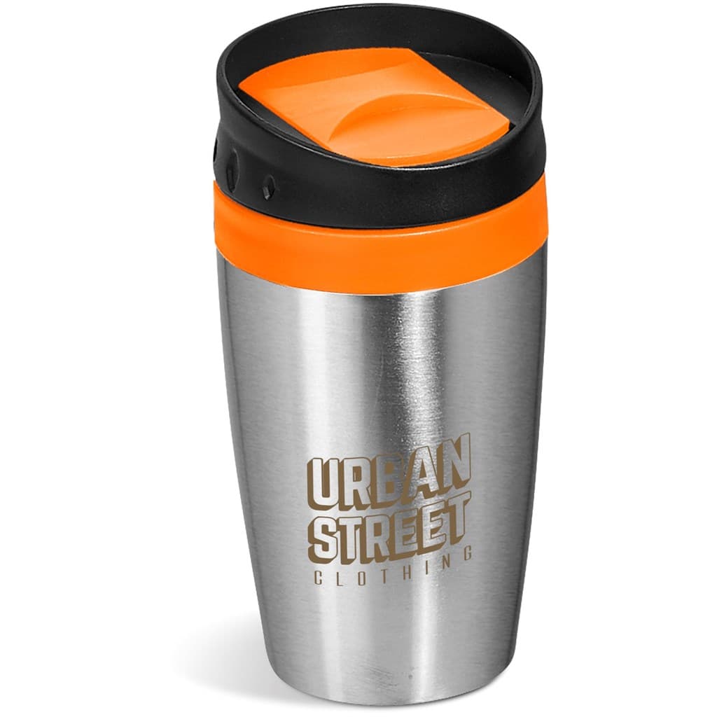 Altitude Vienna Stainless Steel & Plastic Double-Wall Tumbler - 300ml - Orange