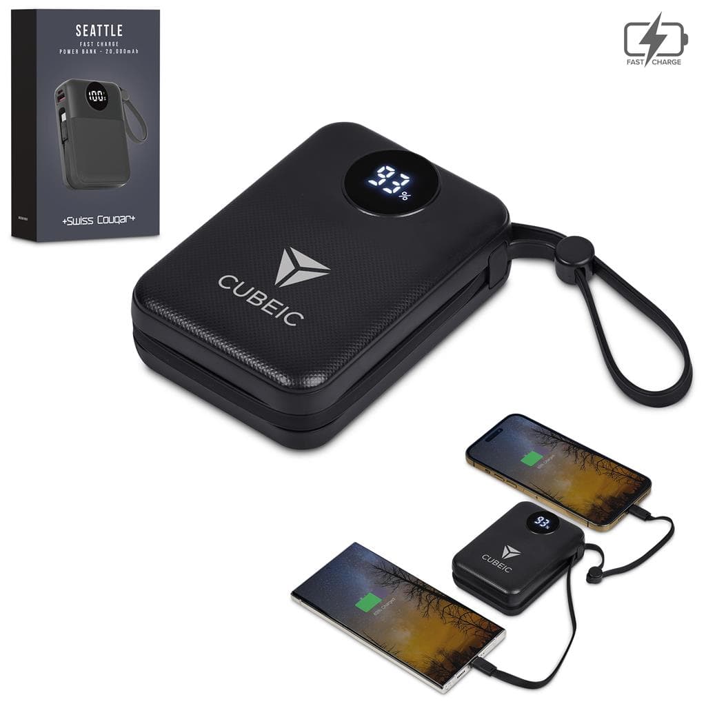 Swiss Cougar Seattle Fast Charge 22.5W Power Bank - 20 000mAh