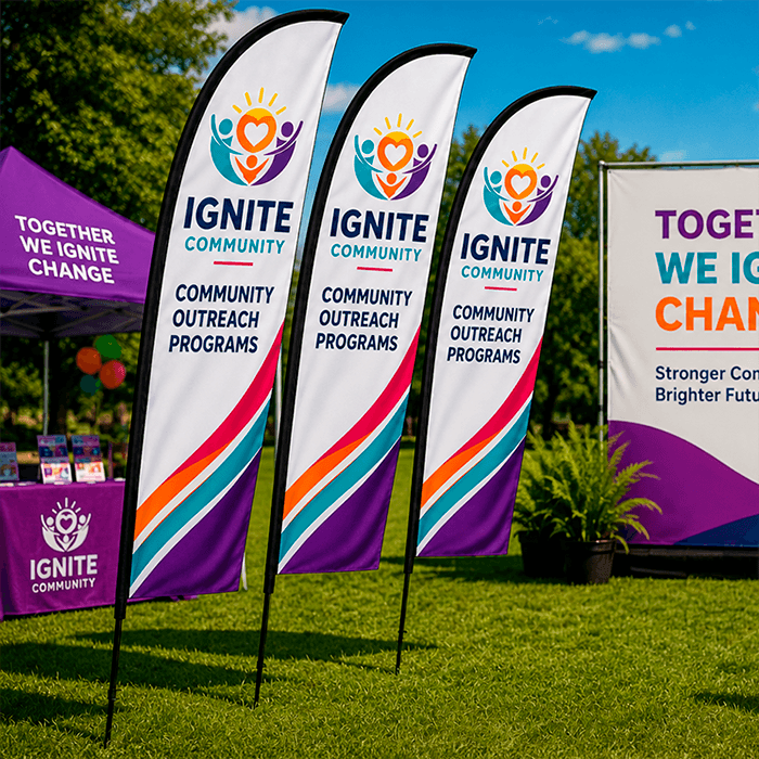 Wind Cheather Banners Deluxe Double Sided Digital
