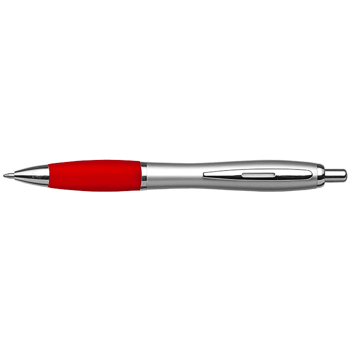 Silver Barrel Black Ink Pen